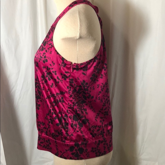 Limited Purple Black Satin Sleeveless Blouse Small - Picture 2 of 6